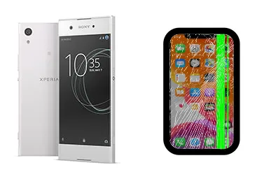 Sony Xperia XA1 junto a una avería de Pantalla, ofreciendo reparación de Pantalla de Sony Xperia XA1 en Santifer iRepair