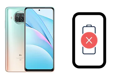 Xiaomi Mi 10T Lite 5G junto a una avería de Batería, ofreciendo reparación de Batería de Xiaomi Mi 10T Lite 5G en Santifer iRepair