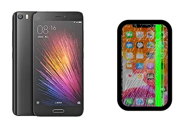 Xiaomi Mi 5 junto a una avería de Pantalla, ofreciendo reparación de Pantalla de Xiaomi Mi 5 en Santifer iRepair