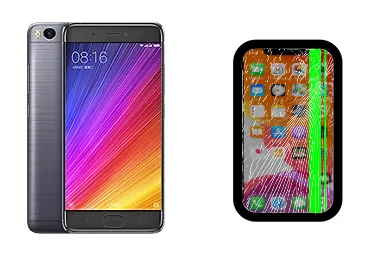 Xiaomi Mi 5s junto a una avería de Pantalla, ofreciendo reparación de Pantalla de Xiaomi Mi 5s en Santifer iRepair