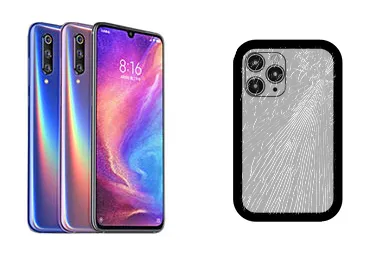 Xiaomi Mi 9 junto a una avería de Tapa trasera, ofreciendo reparación de Tapa trasera de Xiaomi Mi 9 en Santifer iRepair