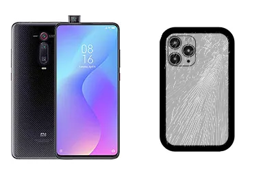 Xiaomi Mi 9T Pro junto a una avería de Tapa trasera, ofreciendo reparación de Tapa trasera de Xiaomi Mi 9T Pro en Santifer iRepair