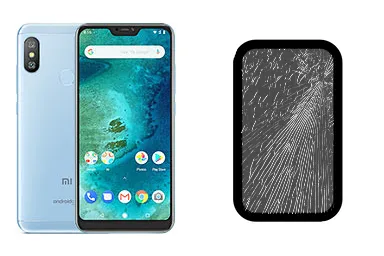 Xiaomi Mi A2 Lite (Redmi 6 Pro) junto a una avería de Cristal, ofreciendo reparación de Cristal de Xiaomi Mi A2 Lite (Redmi 6 Pro) en Santifer iRepair