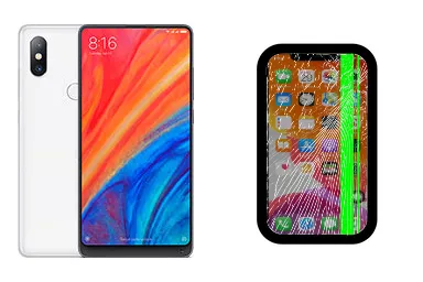 Xiaomi Mi Mix 2S junto a una avería de Pantalla, ofreciendo reparación de Pantalla de Xiaomi Mi Mix 2S en Santifer iRepair