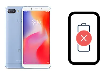 Xiaomi Redmi 6 junto a una avería de Batería, ofreciendo reparación de Batería de Xiaomi Redmi 6 en Santifer iRepair