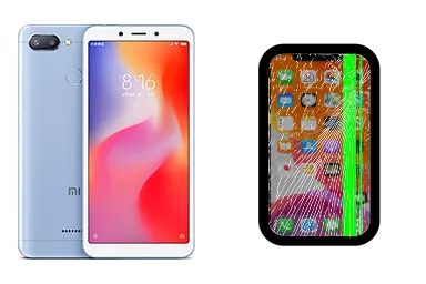 Xiaomi Redmi 6 junto a una avería de Pantalla, ofreciendo reparación de Pantalla de Xiaomi Redmi 6 en Santifer iRepair