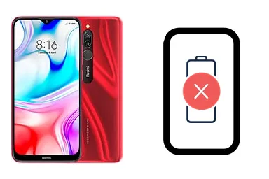 Xiaomi Redmi 8 junto a una avería de Batería, ofreciendo reparación de Batería de Xiaomi Redmi 8 en Santifer iRepair