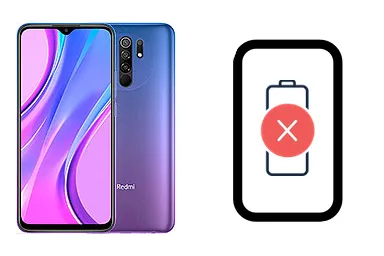 Xiaomi Redmi 9 junto a una avería de Batería, ofreciendo reparación de Batería de Xiaomi Redmi 9 en Santifer iRepair