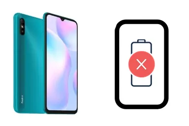 Xiaomi Redmi 9A junto a una avería de Batería, ofreciendo reparación de Batería de Xiaomi Redmi 9A en Santifer iRepair