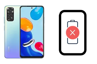 Xiaomi Redmi Note 11 junto a una avería de Batería, ofreciendo reparación de Batería de Xiaomi Redmi Note 11 en Santifer iRepair