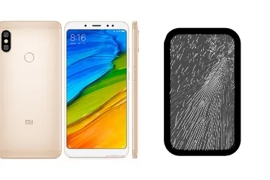 Xiaomi Redmi Note 5 junto a una avería de Cristal, ofreciendo reparación de Cristal de Xiaomi Redmi Note 5 en Santifer iRepair