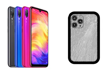 Xiaomi Redmi Note 7 junto a una avería de Tapa trasera, ofreciendo reparación de Tapa trasera de Xiaomi Redmi Note 7 en Santifer iRepair