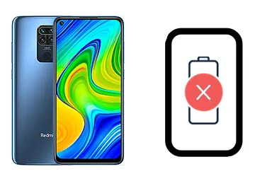 Xiaomi Redmi Note 9 junto a una avería de Batería, ofreciendo reparación de Batería de Xiaomi Redmi Note 9 en Santifer iRepair