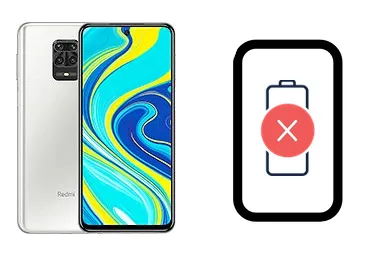 Xiaomi Redmi Note 9S junto a una avería de Batería, ofreciendo reparación de Batería de Xiaomi Redmi Note 9S en Santifer iRepair