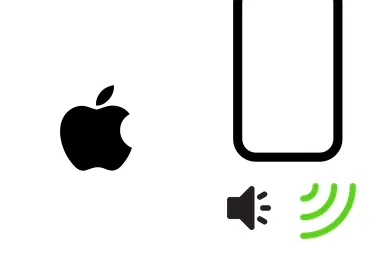 Logo de Apple junto a una avería de Altavoz de Móvil, ofreciendo el servicio de reparación de Altavoz de iPhone en Santifer iRepair