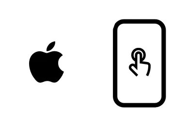 Logo de Apple junto a una avería de Táctil de Móvil, ofreciendo el servicio de reparación de Táctil de iPhone en Santifer iRepair