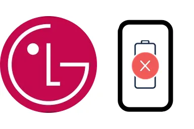 Logo de LG junto a una avería de Batería de Móvil, ofreciendo el servicio de reparación de Batería de Móviles LG en Santifer iRepair