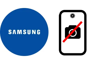 Logo de Samsung junto a una avería de Cámara delantera de Móvil, ofreciendo el servicio de reparación de Cámara delantera de Móviles Samsung en Santifer iRepair