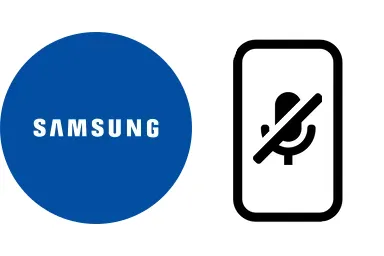 Logo de Samsung junto a una avería de Micrófono de Móvil, ofreciendo el servicio de reparación de Micrófono de Móviles Samsung en Santifer iRepair