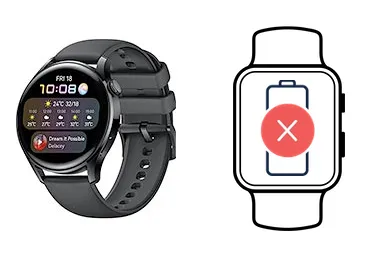 Huawei Watch 3 junto a una avería de Batería, ofreciendo reparación de Batería de Huawei Watch 3 en Santifer iRepair