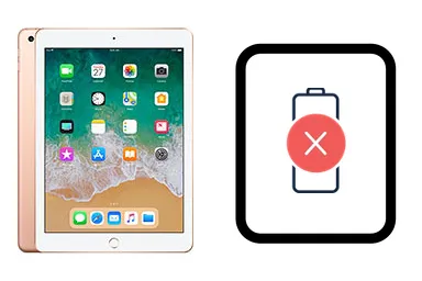 iPad 6 9.7 (2018) junto a una avería de Batería, ofreciendo reparación de Batería de iPad 6 9.7 (2018) en Santifer iRepair