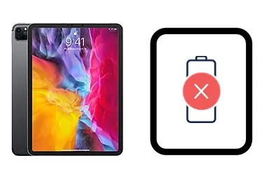 iPad Pro 11 (2020) junto a una avería de Batería, ofreciendo reparación de Batería de iPad Pro 11 (2020) en Santifer iRepair