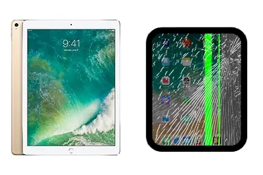 iPad Pro 12.9 (2017) junto a una avería de Pantalla, ofreciendo reparación de Pantalla de iPad Pro 12.9 (2017) en Santifer iRepair