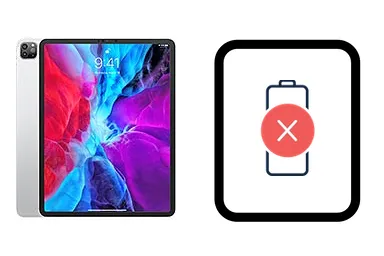 iPad Pro 12.9 (2020) junto a una avería de Batería, ofreciendo reparación de Batería de iPad Pro 12.9 (2020) en Santifer iRepair