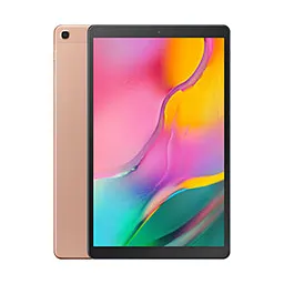 Samsung Galaxy Tab A 10.1 (2019) mostrando la pantalla de inicio, disponible para reparaciones rápidas en Santifer iRepair